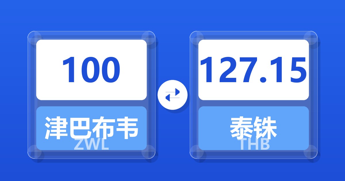 100津巴布韦元兑泰铢
